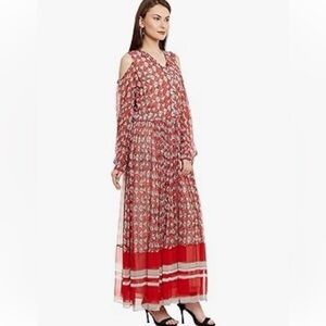 Label Ritu Kumar Red Maxi Dress women 3  festival event vacation resort gauzy